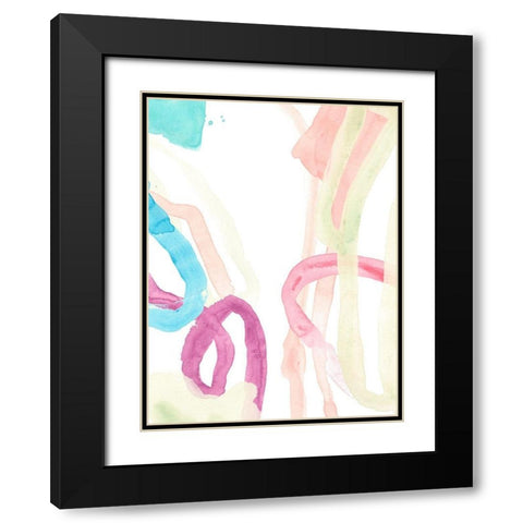 Serpentine Rainbow IV Black Modern Wood Framed Art Print with Double Matting by Vess, June Erica