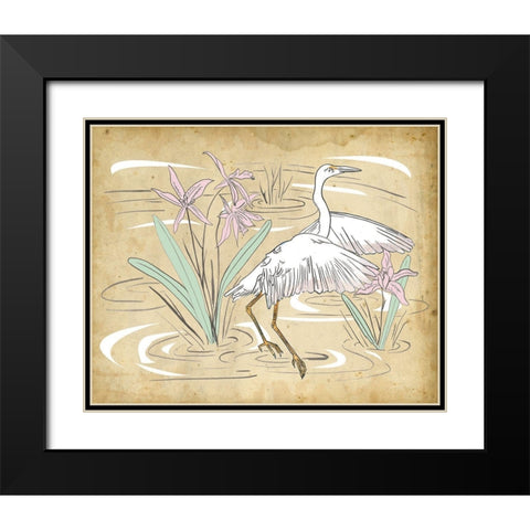 Great Egret I Black Modern Wood Framed Art Print with Double Matting by Wang, Melissa