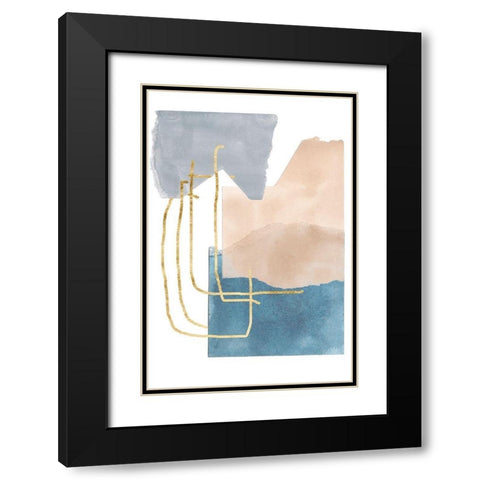 Matter Dissolving IV Black Modern Wood Framed Art Print with Double Matting by Wang, Melissa