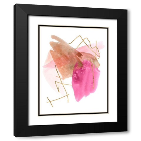 Rose Edge II Black Modern Wood Framed Art Print with Double Matting by Wang, Melissa