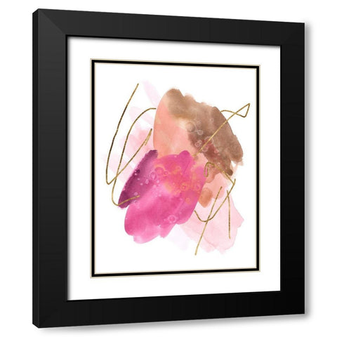 Rose Edge III Black Modern Wood Framed Art Print with Double Matting by Wang, Melissa