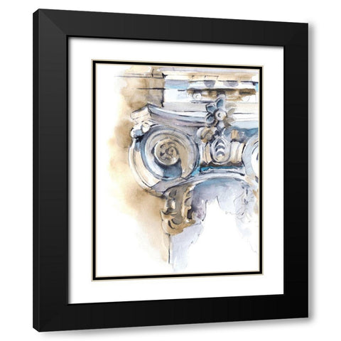 Architectural Watercolor Sketch II Black Modern Wood Framed Art Print with Double Matting by Harper, Ethan