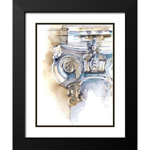 Architectural Watercolor Sketch II Black Modern Wood Framed Art Print with Double Matting by Harper, Ethan