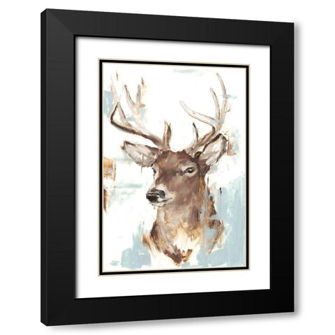 Modern Deer Mount II Black Modern Wood Framed Art Print with Double Matting by Harper, Ethan