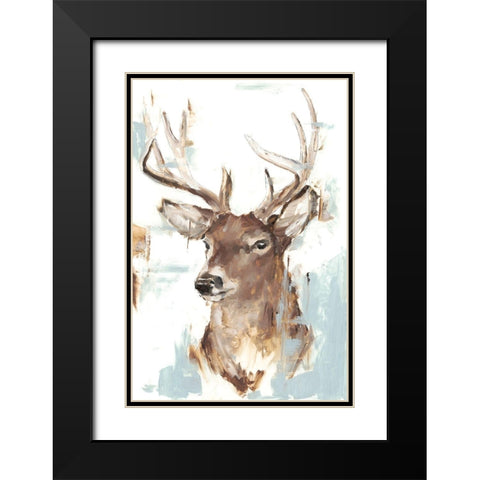 Modern Deer Mount II Black Modern Wood Framed Art Print with Double Matting by Harper, Ethan