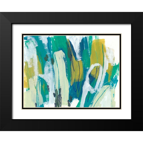 Rainforest Rhythm II Black Modern Wood Framed Art Print with Double Matting by Vess, June Erica