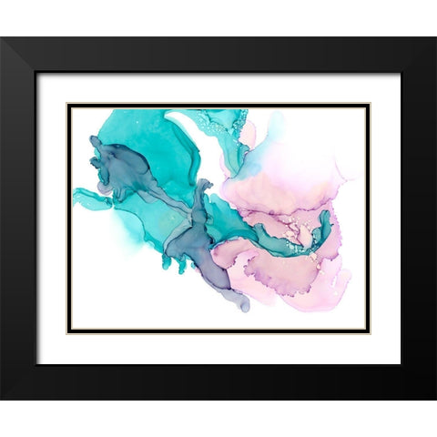 Peaceful Melody I Black Modern Wood Framed Art Print with Double Matting by Moore, Regina