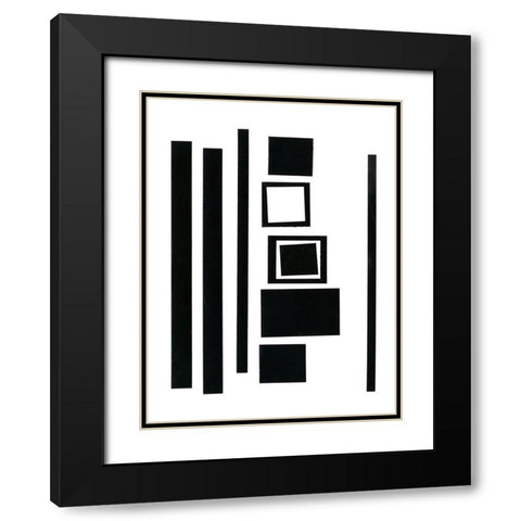 Prestige I Black Modern Wood Framed Art Print with Double Matting by Moore, Regina