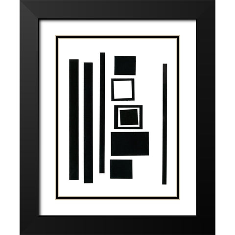 Prestige I Black Modern Wood Framed Art Print with Double Matting by Moore, Regina