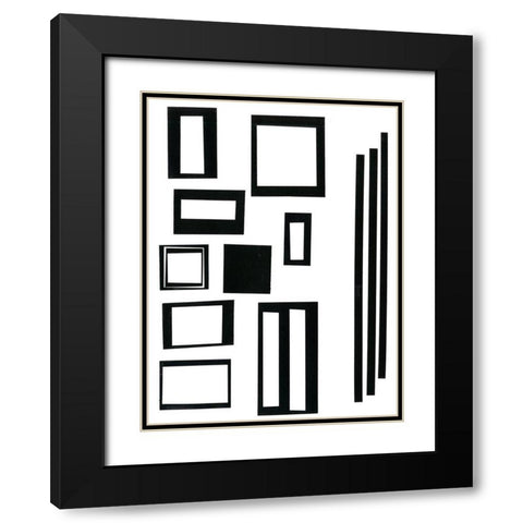 Prestige IX Black Modern Wood Framed Art Print with Double Matting by Moore, Regina