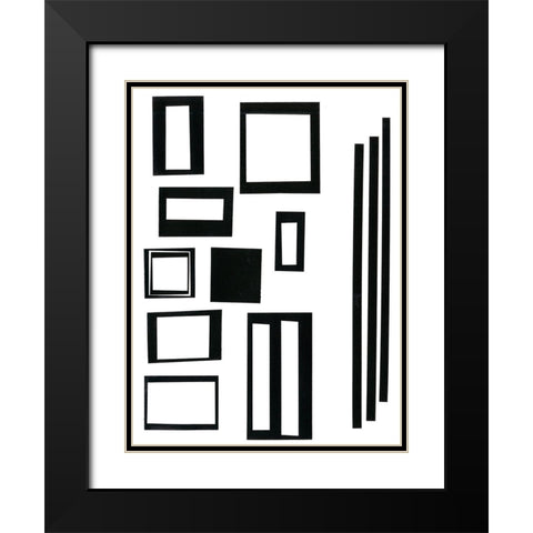 Prestige IX Black Modern Wood Framed Art Print with Double Matting by Moore, Regina