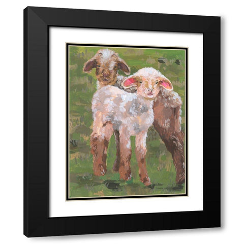 In the Meadow II Black Modern Wood Framed Art Print with Double Matting by Wang, Melissa