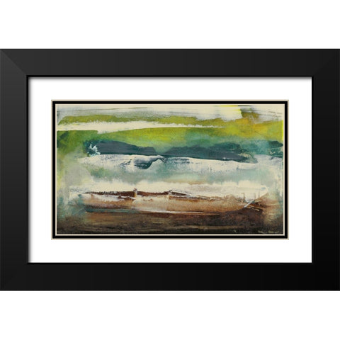 Tangent I Black Modern Wood Framed Art Print with Double Matting by Gordon, Sharon