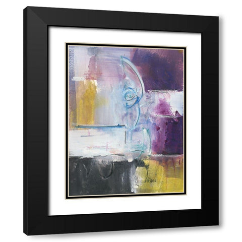 New Beginning I Black Modern Wood Framed Art Print with Double Matting by Combs, Joyce