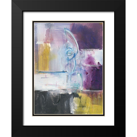 New Beginning I Black Modern Wood Framed Art Print with Double Matting by Combs, Joyce