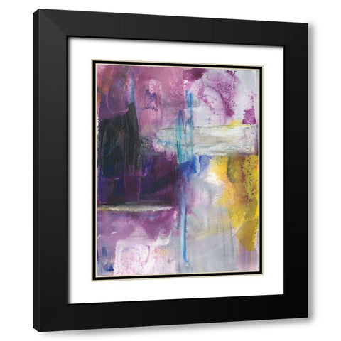 New Beginning II Black Modern Wood Framed Art Print with Double Matting by Combs, Joyce