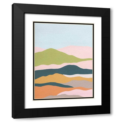 Cloud Layers I Black Modern Wood Framed Art Print with Double Matting by Wang, Melissa