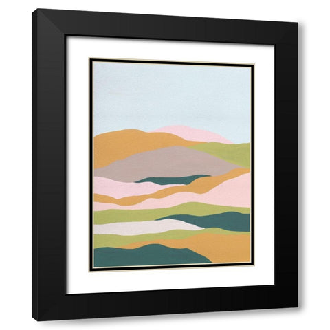 Cloud Layers II Black Modern Wood Framed Art Print with Double Matting by Wang, Melissa