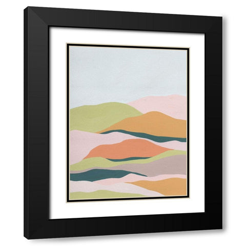 Cloud Layers III Black Modern Wood Framed Art Print with Double Matting by Wang, Melissa