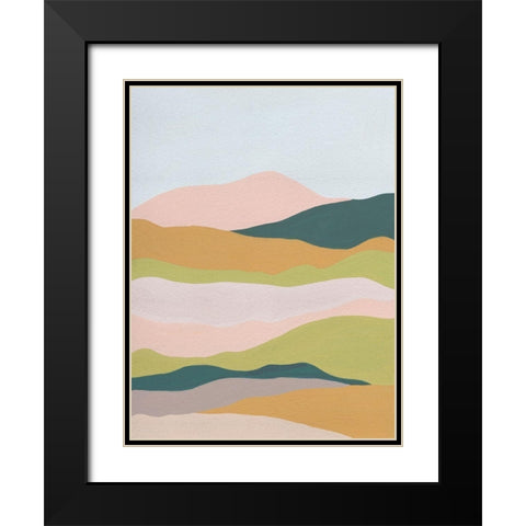 Cloud Layers IV Black Modern Wood Framed Art Print with Double Matting by Wang, Melissa