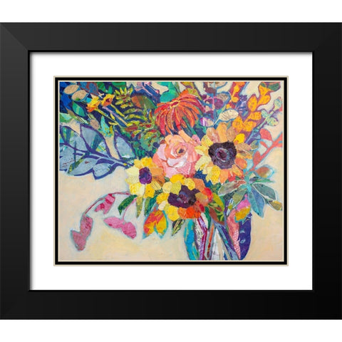 Fabulous Florals Black Modern Wood Framed Art Print with Double Matting by St. Hilaire, Elizabeth