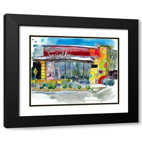 Urban Points of Interest II Black Modern Wood Framed Art Print with Double Matting by McCreery, Paul