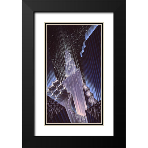 Evening Extravaganza Black Modern Wood Framed Art Print with Double Matting by Hoppe, Robert