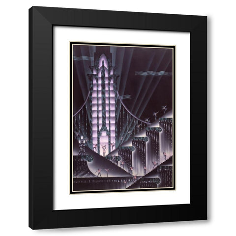 Salute Black Modern Wood Framed Art Print with Double Matting by Hoppe, Robert