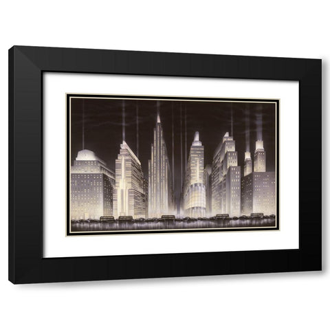 Boulevard Black Modern Wood Framed Art Print with Double Matting by Hoppe, Robert