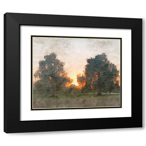 November Morning Mist II Black Modern Wood Framed Art Print with Double Matting by Orlov, Irena