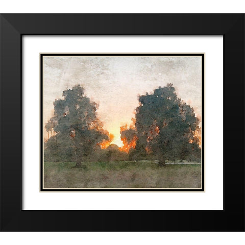 November Morning Mist II Black Modern Wood Framed Art Print with Double Matting by Orlov, Irena