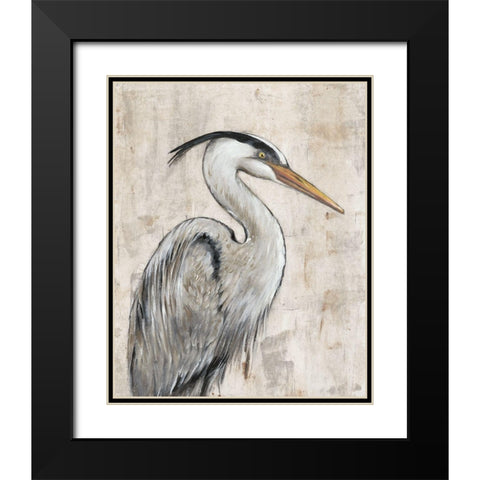 Grey Heron I Black Modern Wood Framed Art Print with Double Matting by OToole, Tim