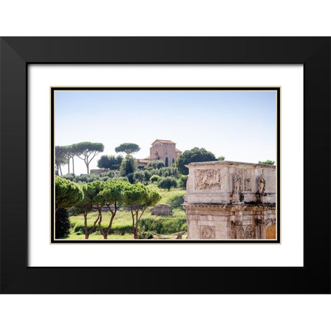 Rome Landscape II Black Modern Wood Framed Art Print with Double Matting by DeNardo, Laura