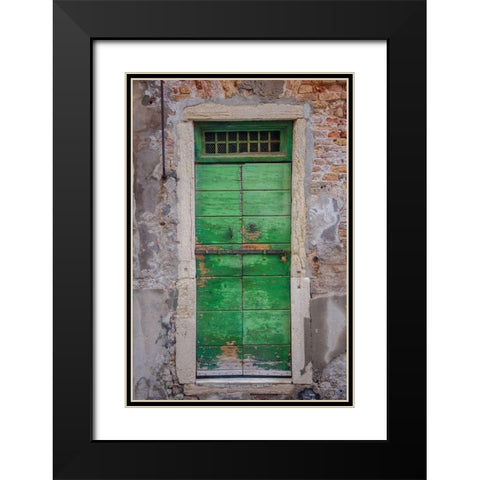 Windows and Doors of Venice VII Black Modern Wood Framed Art Print with Double Matting by DeNardo, Laura