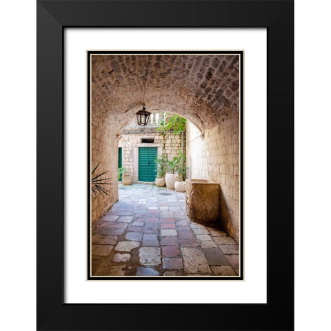 Enchanting Passageway - Kotor, Montenegro Black Modern Wood Framed Art Print with Double Matting by DeNardo, Laura