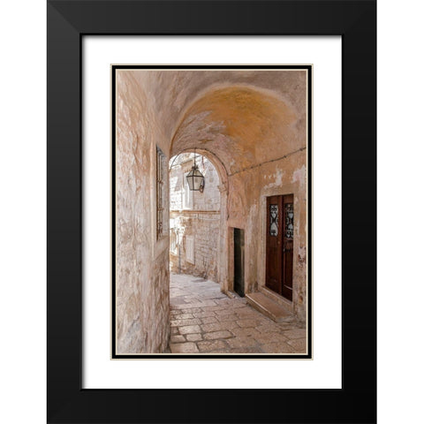 Quiet Passageway - Kotor, Montenegro Black Modern Wood Framed Art Print with Double Matting by DeNardo, Laura