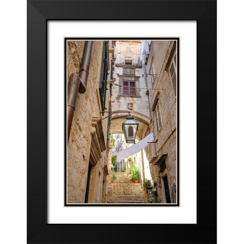 Laundry Day - Dubrovnik, Croatia Black Modern Wood Framed Art Print with Double Matting by DeNardo, Laura