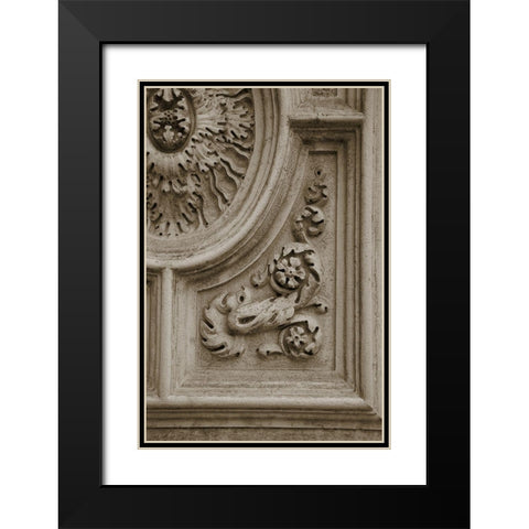 Architecture Detail in Sepia II Black Modern Wood Framed Art Print with Double Matting by DeNardo, Laura