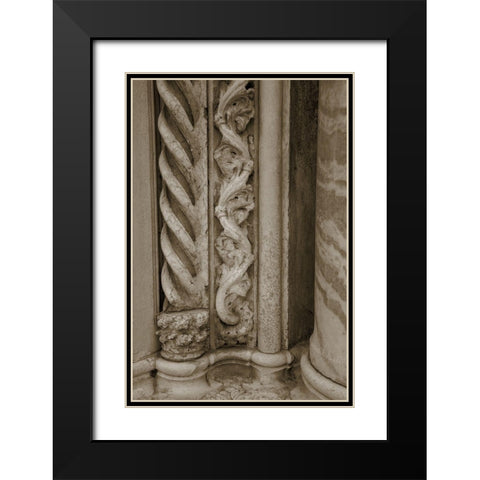 Architecture Detail in Sepia III Black Modern Wood Framed Art Print with Double Matting by DeNardo, Laura