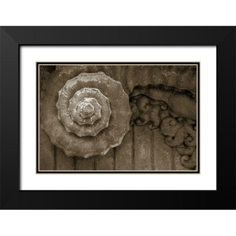Architecture Detail in Sepia V Black Modern Wood Framed Art Print with Double Matting by DeNardo, Laura