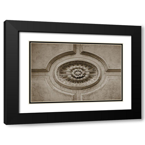 Architecture Detail in Sepia VII Black Modern Wood Framed Art Print with Double Matting by DeNardo, Laura
