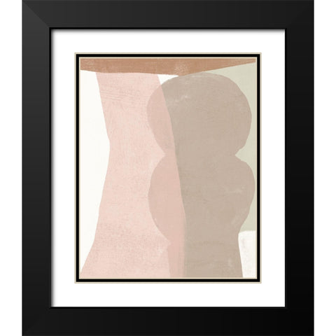 Symphonic Shapes II Black Modern Wood Framed Art Print with Double Matting by Vess, June Erica