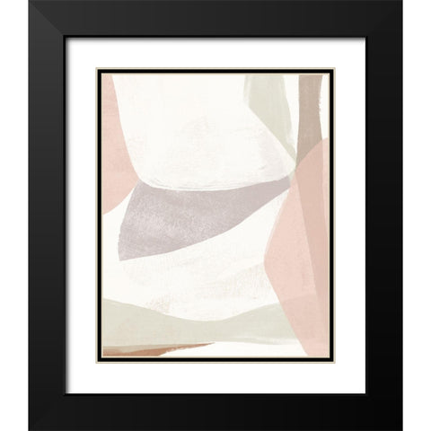 Symphonic Shapes IV Black Modern Wood Framed Art Print with Double Matting by Vess, June Erica