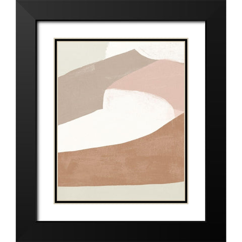 Symphonic Shapes VI Black Modern Wood Framed Art Print with Double Matting by Vess, June Erica