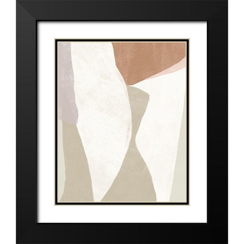 Symphonic Shapes VII Black Modern Wood Framed Art Print with Double Matting by Vess, June Erica