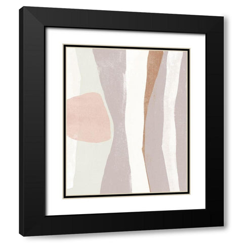 Symphonic Shapes VIII Black Modern Wood Framed Art Print with Double Matting by Vess, June Erica