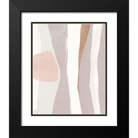 Symphonic Shapes VIII Black Modern Wood Framed Art Print with Double Matting by Vess, June Erica