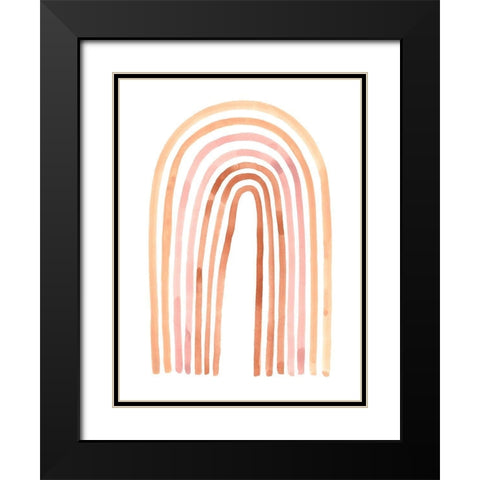 Terre Cotta Rainbow I Black Modern Wood Framed Art Print with Double Matting by Scarvey, Emma