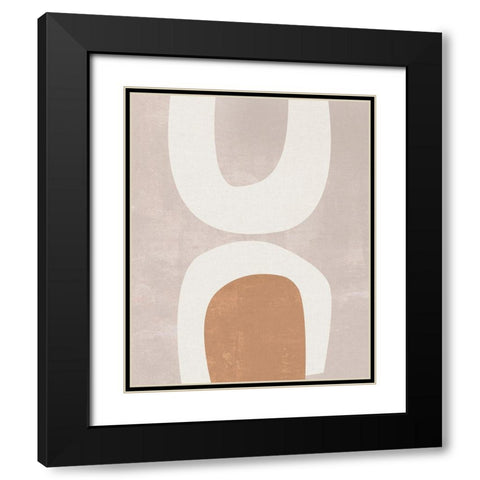 Sun Temple I Black Modern Wood Framed Art Print with Double Matting by Wang, Melissa