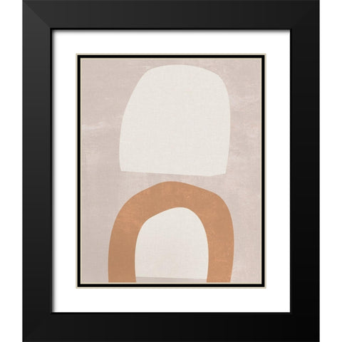 Sun Temple III Black Modern Wood Framed Art Print with Double Matting by Wang, Melissa